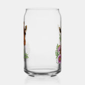 Giraffe Geel Portretbloemen Blikvorm Glas (Links)