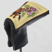 Giraffe Geel Portretbloemen Golfheadcover (3/4 voorkant)