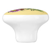 Giraffe Geel Portretbloemen Keramische Knop (Zijkant)