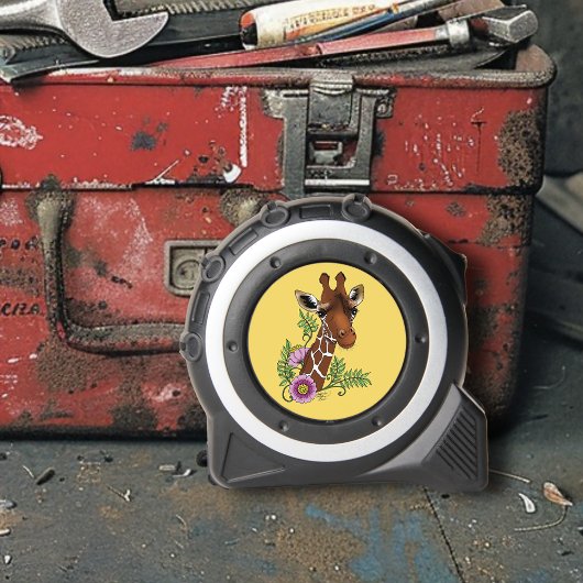 Giraffe Geel Portretbloemen Rolmaat