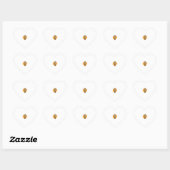 Giraffe geel zon Abstract dierenportret Hart Sticker (Vel)