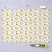 Giraffe Gele Bloemen Bloesem Tissuepapier (Craft)