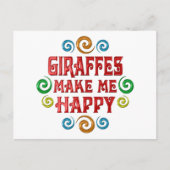 Giraffe Geluk Briefkaart (Voorkant)