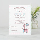 Giraffe Genderonderzoek Uitnodiging (Staand voorkant)