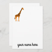 Giraffe Gepersonaliseerde briefkaarten (Voorkant / Achterkant)