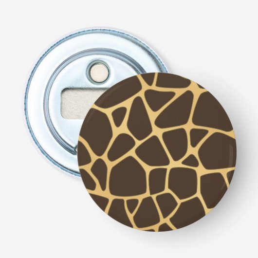 Giraffe geplaatst achtergrond button flesopener (Voorkant)