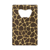 Giraffe geplaatst achtergrond creditkaart flessenopener (Voorkant)