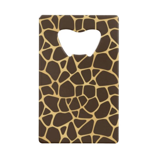 Giraffe geplaatst achtergrond creditkaart flessenopener (Voorkant)