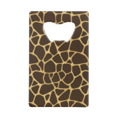 Giraffe geplaatst achtergrond creditkaart flessenopener (Achterkant)