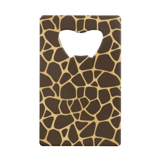 Giraffe geplaatst achtergrond creditkaart flessenopener (Achterkant)