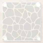 Giraffe geplaatst achtergrond glazen onderzetter (Achterkant)