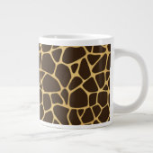 Giraffe geplaatst achtergrond grote koffiekop (Rechts)
