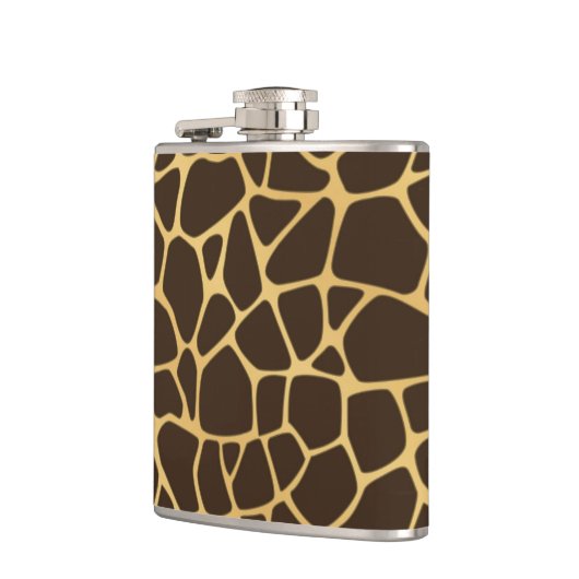 Giraffe geplaatst achtergrond heupfles (Links)