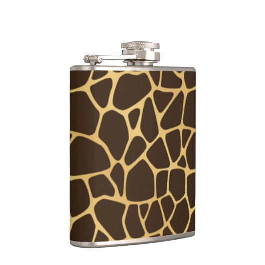 Giraffe geplaatst achtergrond heupfles (Rechts)