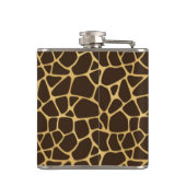 Giraffe geplaatst achtergrond heupfles (Achterkant)