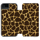 Giraffe geplaatst achtergrond incipio iPhone portemonnee hoesje (Agenda Open)