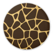 Giraffe geplaatst achtergrond keramische knop (Voorkant)