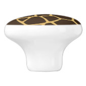 Giraffe geplaatst achtergrond keramische knop (Zijkant)