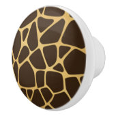 Giraffe geplaatst achtergrond keramische knop (Rechts)