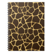 Giraffe geplaatst achtergrond notitieboek (Voorkant)