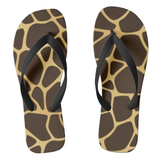 Giraffe geplaatst achtergrond teenslippers (Voetbed)