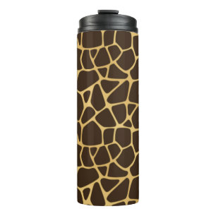 Giraffe geplaatst achtergrond thermosbeker