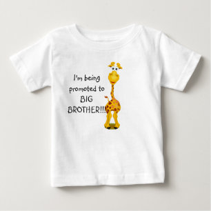 Giraffe gepromoveerd tot grote broer babyshirts