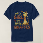 Giraffe gewoon een meisje dat van Giraffes houdt G T-shirt (Design voorkant)