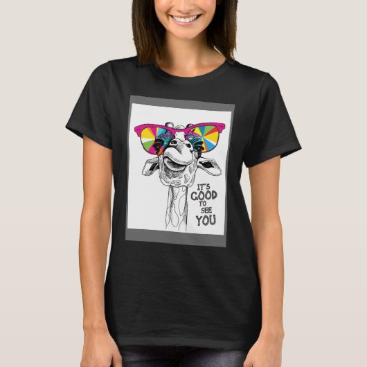 Giraffe Gezicht Mannen Dier T-shirt (Voorkant)