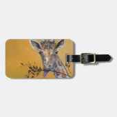 Giraffe gezicht schilderen bagagelabel (Voorkant horizontaal)