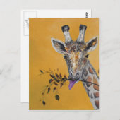 Giraffe gezicht schilderen briefkaart (Voorkant / Achterkant)