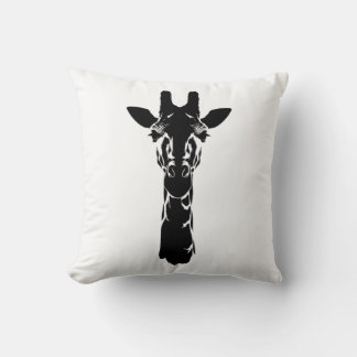 Giraffe Gezicht Silhouet Kussen