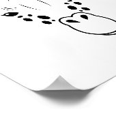 Giraffe Gezicht Silhouet Poster (Hoek)