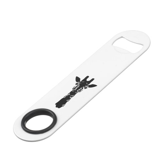 Giraffe Gezicht Silhouet Speed Flessenopener (Voorkant Gekanteld)