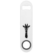 Giraffe Gezicht Silhouet Speed Flessenopener (Voorkant)