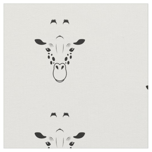Giraffe Gezicht Silhouet Stof (Close Up)