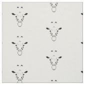 Giraffe Gezicht Silhouet Stof (Swatch)