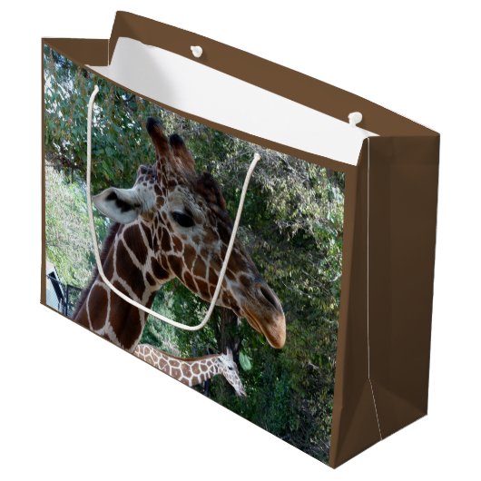 Giraffe Gift Bag Groot Cadeauzakje (Voorkant Gekanteld)