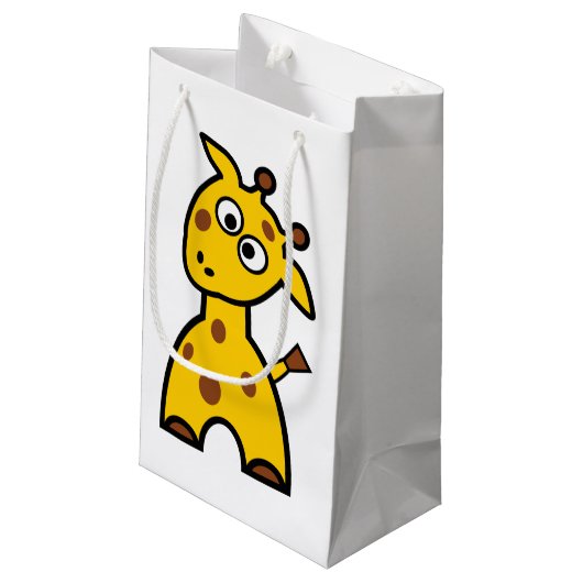 Giraffe Gift Bag Klein Cadeauzakje (Achterkant Gekanteld)