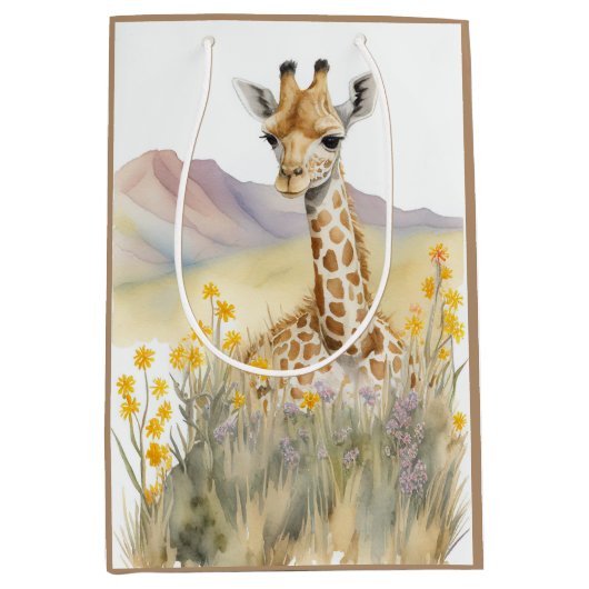 Giraffe Gift Bag Medium Cadeauzakje (Voorkant)