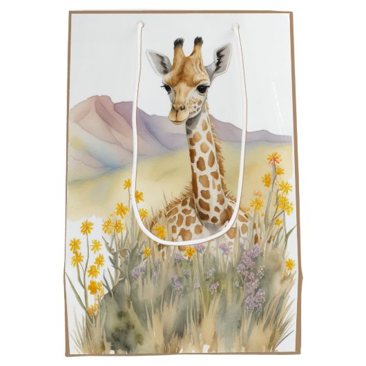 Giraffe Gift Bag Medium Cadeauzakje (Achterkant)