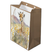 Giraffe Gift Bag Medium Cadeauzakje (Achterkant Gekanteld)