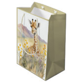 Giraffe Gift Bag Medium Cadeauzakje (Achterkant Gekanteld)