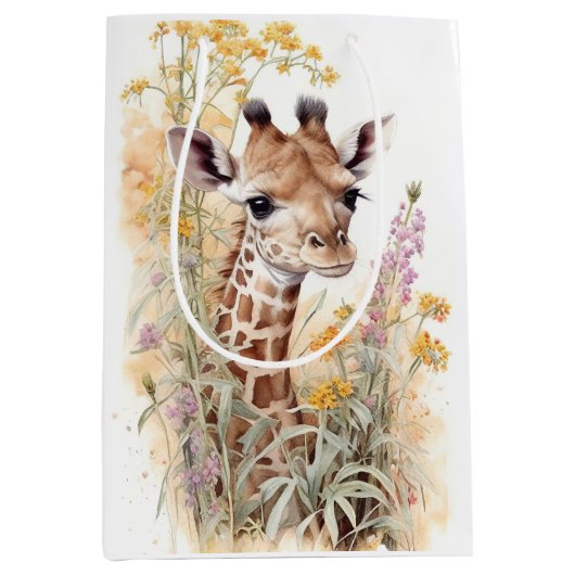 Giraffe Gift Bag Medium Cadeauzakje (Voorkant)