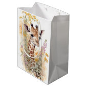 Giraffe Gift Bag Medium Cadeauzakje (Achterkant Gekanteld)