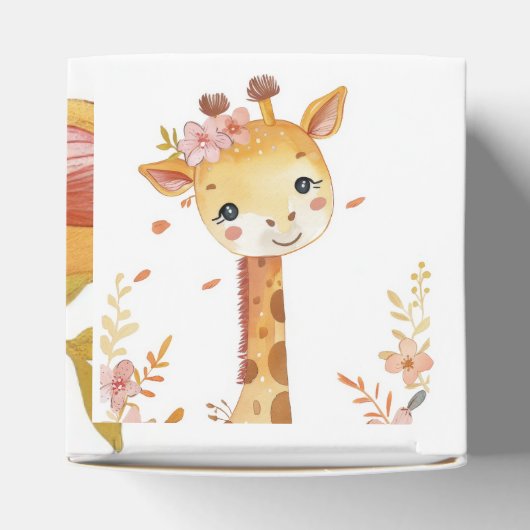 "Giraffe Gift Cube Box" Bedankdoosjes (Bovenkant)