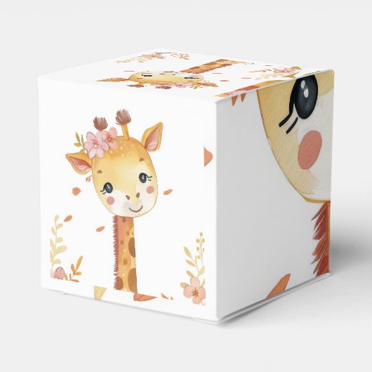 "Giraffe Gift Cube Box" Bedankdoosjes (Achterkant)