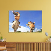 Giraffe (Giraffa camelopardalis) 2 Canvas Afdruk (Insitu (Woonkamer))