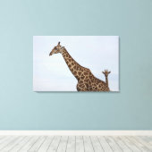Giraffe (Giraffa camelopardalis), nationale Chobe  Canvas Afdruk (Insitu (Houten vloer))