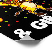 Giraffe Giraffes I Love Tacos And Giraffes Funny G Poster (Hoek)